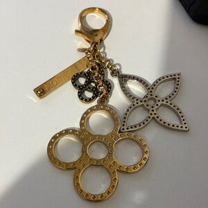 Gold and Silver Keychain Charm